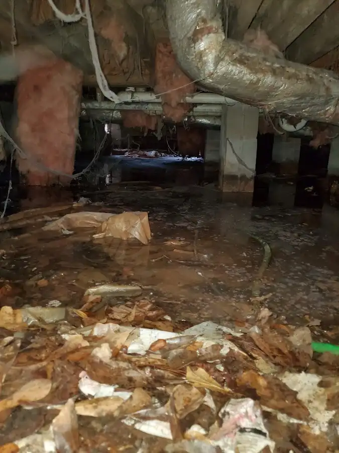 Crawl space flood assessment for Commercial Water Damage Restoration in Groveland